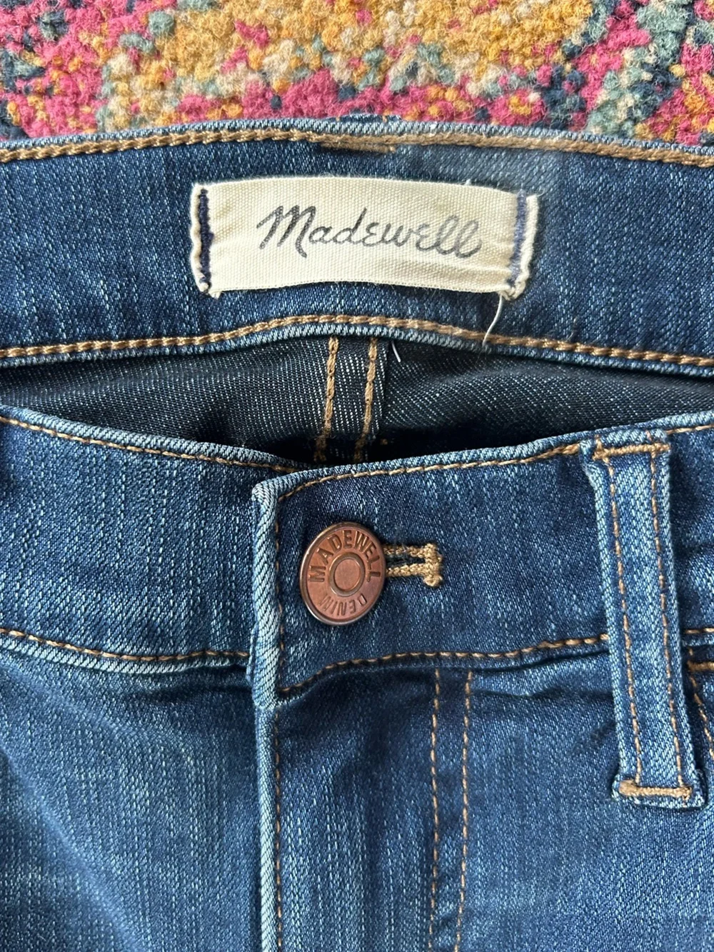 Madewell | Women's High-Rise Dark Blue Denim Roadtripper Skinny Jeans Size 27